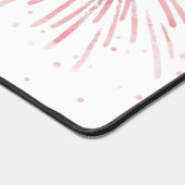 Waterverf Rood Wit en Blauw Custom Bureaumat (Hoek)