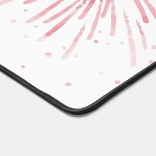 Waterverf Rood Wit en Blauw Custom Bureaumat (Hoek)