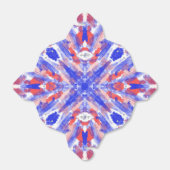 Waterverf rood, wit en blauw |Monogram |Abstract Bedankdoosjes (Uitgevouwen)