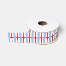 Waterverf Rood Wit en Blauwe Strepen Grosgrain Lint
