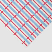 Waterverf Rood Wit en Blauwe Strepen Tissuepapier (Detail)