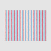 Waterverf Rood Wit en Blauwe Strepen Tissuepapier (Voorkant)