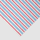 Waterverf Rood Wit en Blauwe Strepen Tissuepapier (Detail)