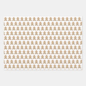 Waterverf Rood-witte kerstfeestjes Inpakpapier Vel (Voorkant 3)