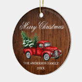 Waterverf  Rood Wood Kerstmis Keramisch Ornament