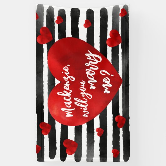 Waterverf Rood & zwart maakt deel uit van mijn voo Spandoek (Verticaal)