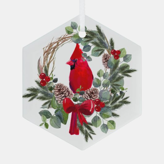 Waterverf Roodbaard Glas Ornament (Achterkant)