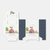 Waterverf Roodbaarzen Boerderij Bedankdoosjes (Uitgevouwen)