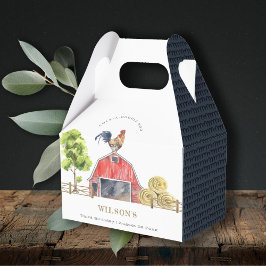 Waterverf Roodbaarzen Boerderij Bedankdoosjes