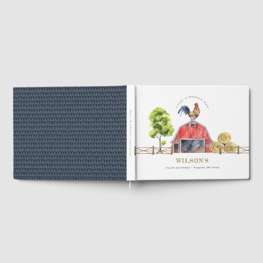 Waterverf Roodbaarzen Boerderij Gastenboek (Volledig)