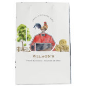 Waterverf Roodbaarzen Boerderij Medium Cadeauzakje (Voorkant)