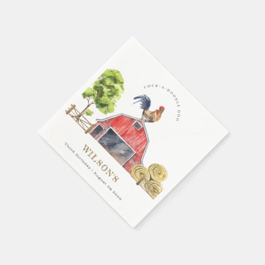 Waterverf Roodbaarzen Boerderij Servet (Hoek)