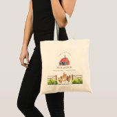 Waterverf Roodbaarzen Boerderij Tote Bag (Voorkant (product))