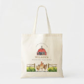 Waterverf Roodbaarzen Boerderij Tote Bag (Voorkant)