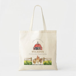 Waterverf Roodbaarzen Boerderij Tote Bag