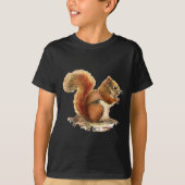 Waterverf Roodeekhoorn Natuur T-shirt (Voorkant)