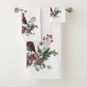 Waterverf Roodkardinaal vogel Wreate Bad Handdoek (Insitu)