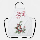 Waterverf Roodkardinaal vogel Wreate Schort (Voorkant)