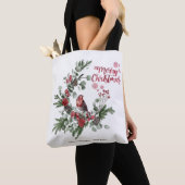 Waterverf Roodkardinaal vogel Wreate Tote Bag (Dichtbij)