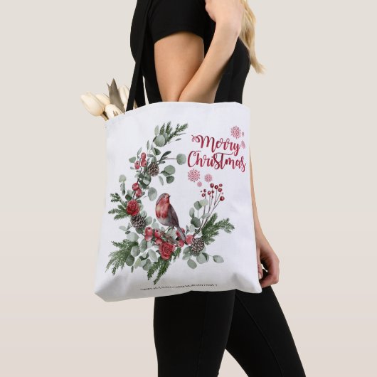 Waterverf Roodkardinaal vogel Wreate Tote Bag (Dichtbij)
