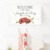 Waterverf Roodpapaver Banner (Insitu)