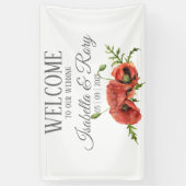 Waterverf Roodpapaver Banner (Verticaal)