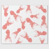 Waterverf Roodrendier | Stag | Vakantiepatroon Cadeaupapier (Vlak)