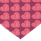 Waterverf roodruby hartritme kunstpatroon korte tafelloper (Hoek)