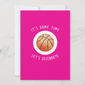 Waterverf Rookie Basketbal Meisje 2e verjaardag Kaart (Achterkant)