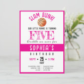 Waterverf Rookie Basketbal Meisje Verjaardag Kaart (Staand voorkant)