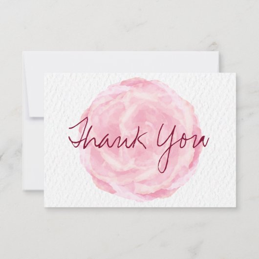 Waterverf Roos - Bedankt kaarten (Achterkant)