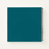 Waterverf roos blauw wit pensioenmonogram notitieboek (Achterkant)