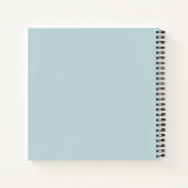 Waterverf roos blauw wit pensioenmonogram notitieboek (Achterkant)