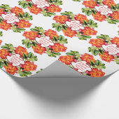 waterverf roos bloem aangepaste expressie cadeaupapier (Hoek)