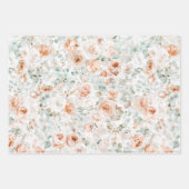 Waterverf Roos Bloem Eucalyptus Bladeren Bloemen Inpakpapier Vel (Voorkant 2)