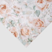 Waterverf Roos Bloem Eucalyptus Bladeren Bloemen Tissuepapier (Detail)