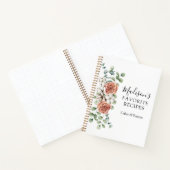 Waterverf Roos Bloem Eucalyptus Receptenboek Notitieboek (Binnen)
