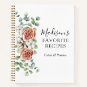 Waterverf Roos Bloem Eucalyptus Receptenboek Notitieboek (Voorkant)