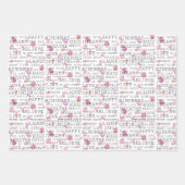 Waterverf Roos bloemblaadjes Inspirerend woorden Inpakpapier Vel (Voorkant 2)