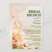 Waterverf Roos Bloemen Bruids Brunch Douche Kaart (Voorkant / Achterkant)