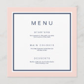 Waterverf Roos bloemen moderne roze bruiloft Menu (Voorkant)