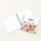 Waterverf Roos Bloemen Schetsboek Notitieboek (Binnen)