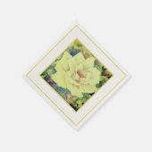Waterverf Roos Bloemenservetten — Sage & Ivory Gar Servet (Hoek)