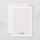 Waterverf Roos Bloemige Botanische RSVP Reactiekaa (Achterkant)