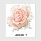 Waterverf Roos Bloemventilator Sticker (Vel)