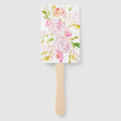 Waterverf Roos Blouquet Handwaaier (Achterkant)