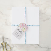 Waterverf roos bouquet Dank u Cadeaulabel (Met Touw)