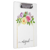 Waterverf roos bouquet lente en zomerbloem klembord (Rechts)