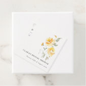 Waterverf Roos Bruidsmeisje Shower Gele Groen Bedankjes Labels (In situ)