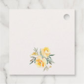 Waterverf Roos Bruidsmeisje Shower Gele Groen Bedankjes Labels (Achterkant)